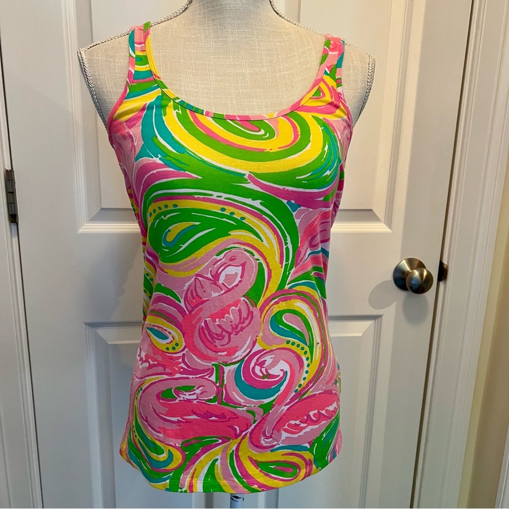 NEW LILLY PULITZER TABBIE TANK IN MULTI ALL-NIGHTER - Picture 3 of 12